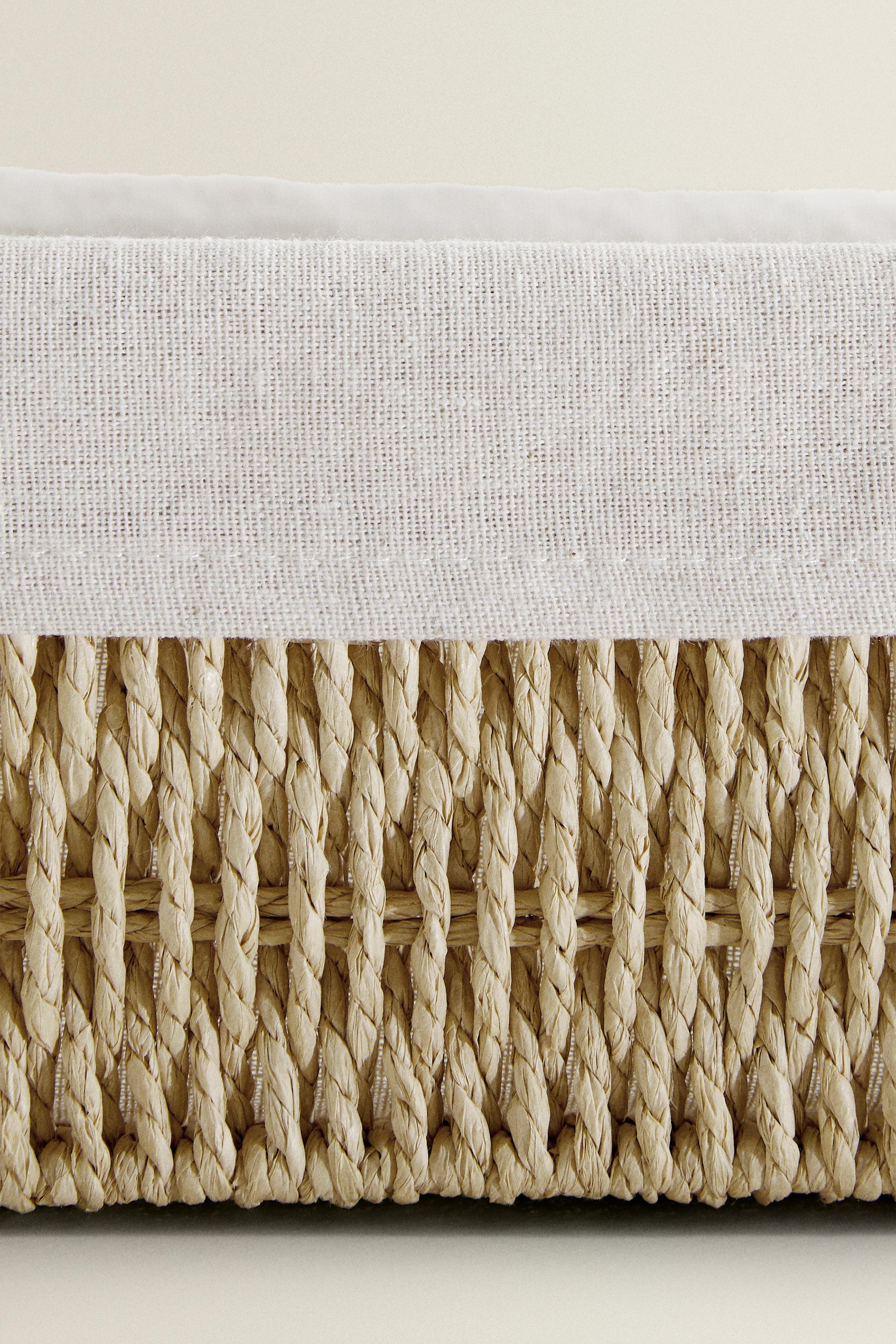 RECTANGULAR FABRIC INTERIOR BASKET